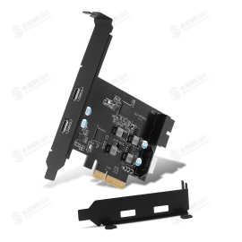 新USB3.2 10G转PCI/E扩展卡2口TYPE C外置+19pin内置+TYPE E 内置