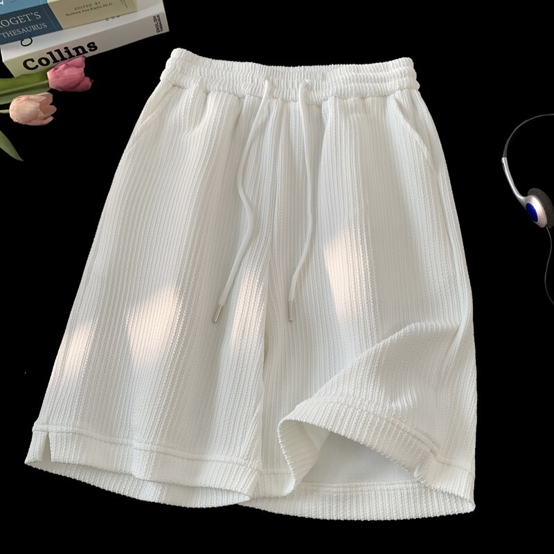 Large Size Pleated Ice Silk Shorts for Men, Summer Thin Quick-Dry Beach Pants, Loose Fit, Sports Casual Knee-Length Shorts Large Size Pleated Ice Silk Shorts for Men, Summer Thin Quick-Dry Beach Pants, Loose Fit, Sports Casual Knee-Length Shorts