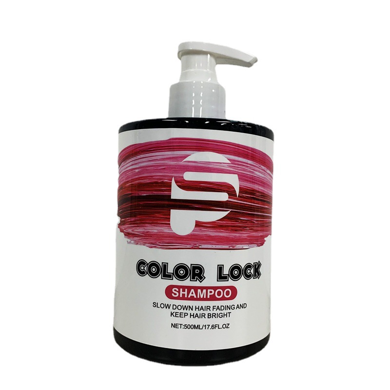 Cross border english shampoo 500ML Lock Color Complementary color violet Pink Gray Hair fade