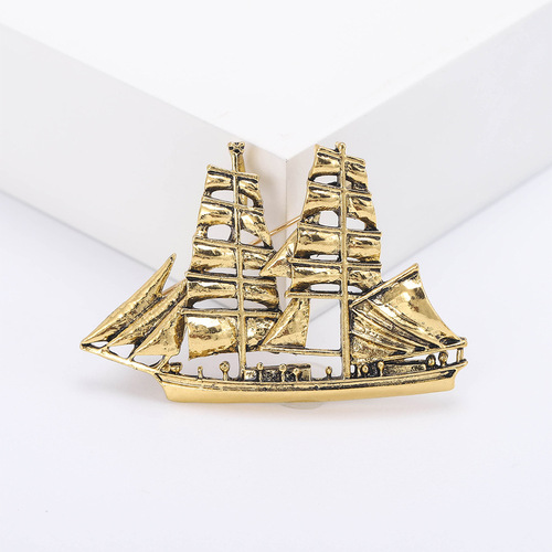 New Cross-border Bestselling Sailing Pin, Simple, Grand and Fashionable Clothing Accessory, Direct Manufacturer Sales