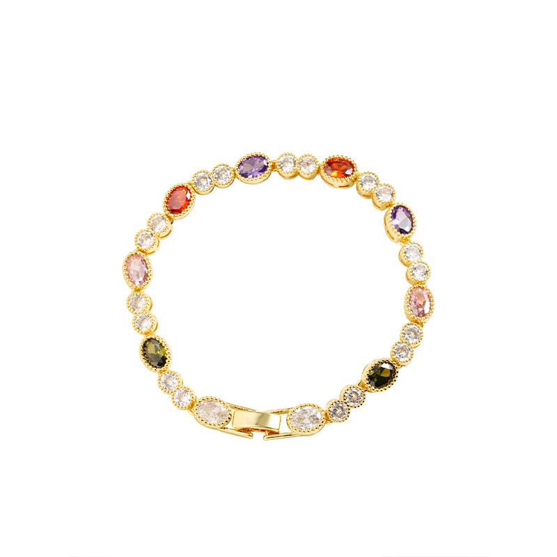 Brazalete de oro de arena transfronteriza galvanizado de oro de 18 quilates, flores de cuatro hojas, brazalete cuadrada redonda, joyería de lujo al por mayor