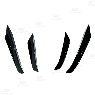 Suitable for Bmw 3 Series G20 G28 Early Abs Glossy Black Front Shovel Side Skirt Rear Lip Surround Front Lip Rear Wing (Big Surrounded) - front-air-knife-abs