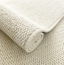 地毯卧室奶油风房间床边毯米白色客厅沙发茶几毯高级感纯色地垫冬