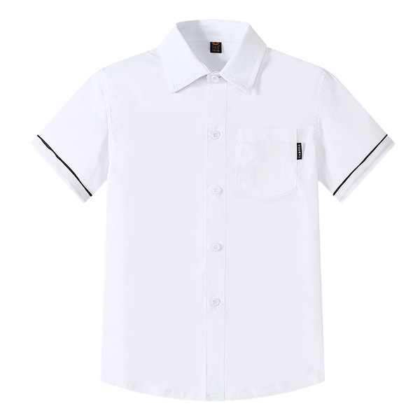 Children's white cotton shirt for boys