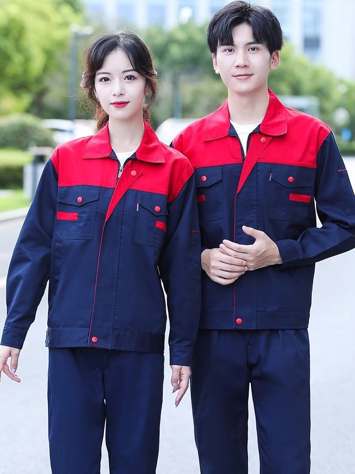 Trajes de trabajo primavera y otoño para hombres taller de fábrica de desgaste grueso reparación de automóviles ropa de fábrica de manga larga ropa de trabajo personalizada / fabricación