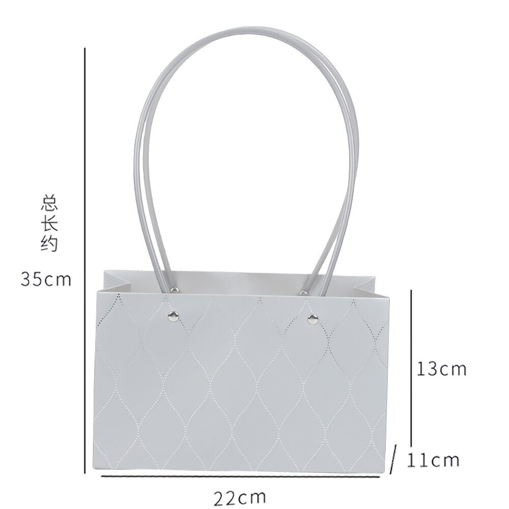 Bolso de mano de piel de vaca gruesa, bolso de arreglo floral, caja de regalo de flores del día de la madre, caja de material de embalaje floral, regalo de floristería