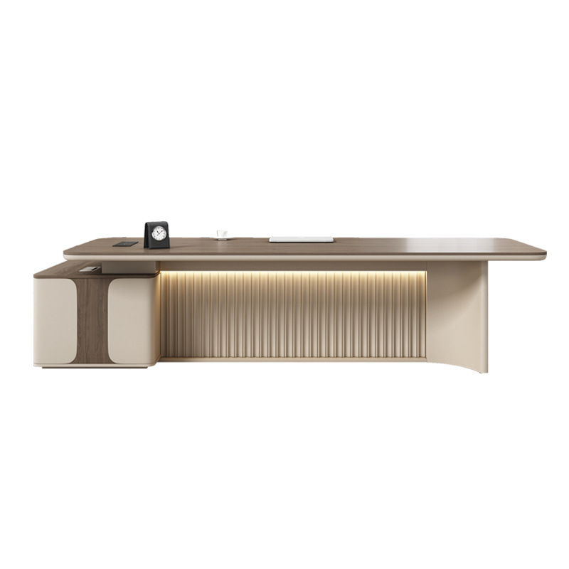 Moderno simple patrón pintado mezcla de mesa y silla ligera de lujo atmósfera gerente general de gran banco fábrica de muebles de oficina fuente