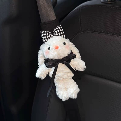 Creative Rabbit Car Seatbelt Shoulder Pads, Car Seatbelt Decoration, Anti-Wear Clothing for a Couple