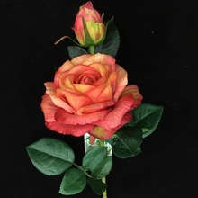 出口手感保湿玫瑰仿真花 家居装饰绢布玫瑰假花 客厅人造玫瑰摆件