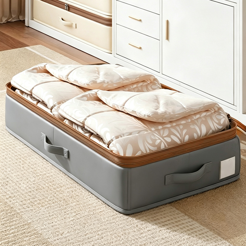 Oxford Cloth Visible Storage Bag, Foldable Waterproof and Moisture-Proof Wardrobe Organizer Box, Packing and Moving Under-Bed Storage Box