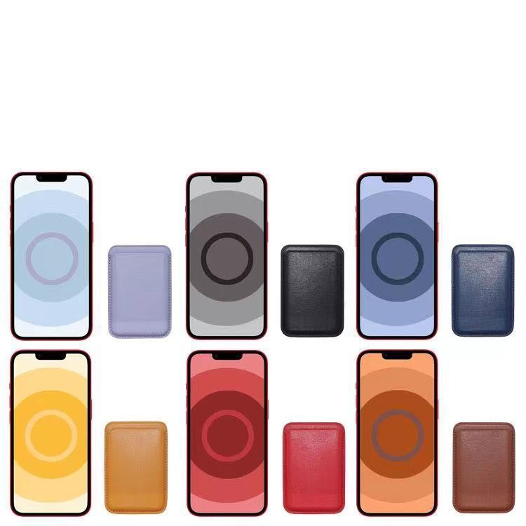 跨境磁吸动画卡包  Magsafe 环保PU料N52强磁卡包 IC弹窗磁吸卡套