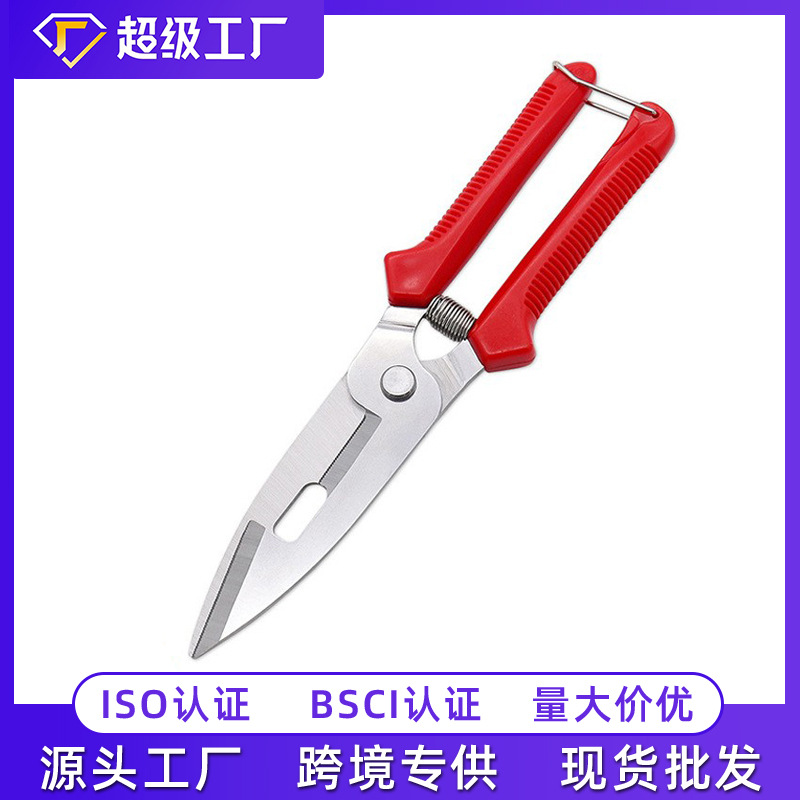 修枝剪刀园艺树枝修剪果树摘果剪刀不锈钢花枝剪园林工具跨境批发