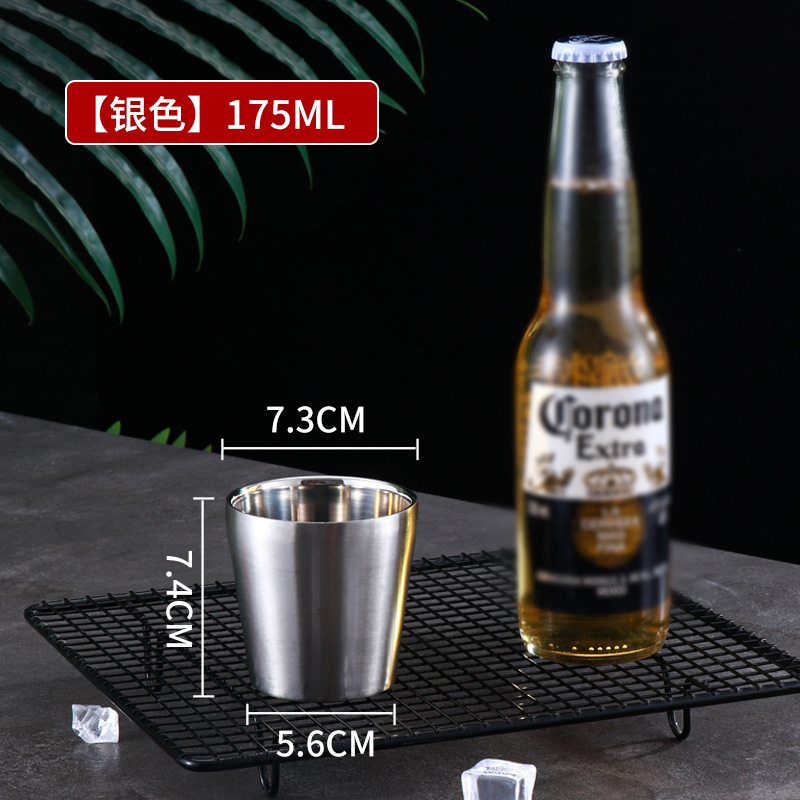 韓国式304ステンレスコップ大容量ビールコップ厚い二重レストランティーカップコーヒーカップジュースカップ|undefined