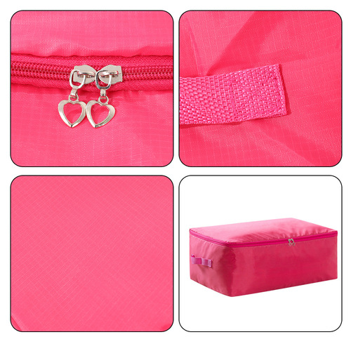 Cross-border storage bag solid color waterproof moisture-proof quilt moving bag clothing Oxford cloth storage bag cotton quilt travel bag