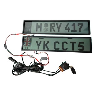 New European Standard Russian Ukrainian Modified License Plate Frame License Plate Frame Lcd Black Film Electric Car License Plate Frame Double Plate