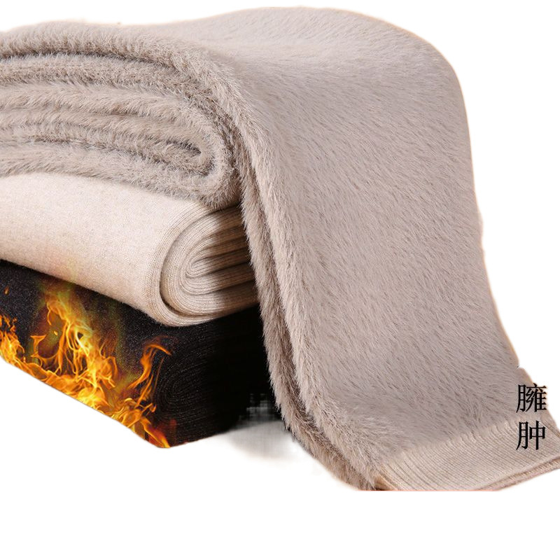 ORDO 남성 겨울 울 바지 통합 벨벳 밍크 두꺼운 하이 웨이스트 따뜻한 여성 레깅스