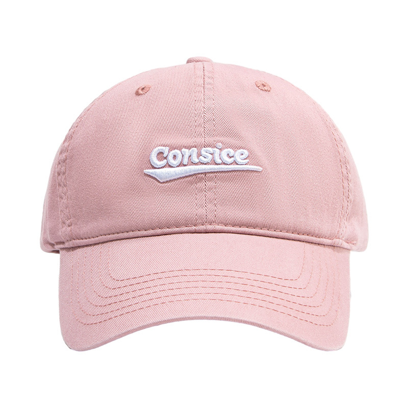 Spring baseball cap big head circumference English letters embroidered wide brim face-looking small peaked cap female Korean style ins baseball cap