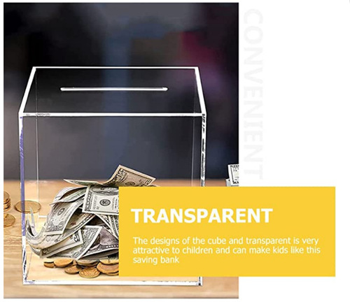 Amazon acrylic transparent piggy bank, only in and out, unavailable, children's piggy bank for home wholesale