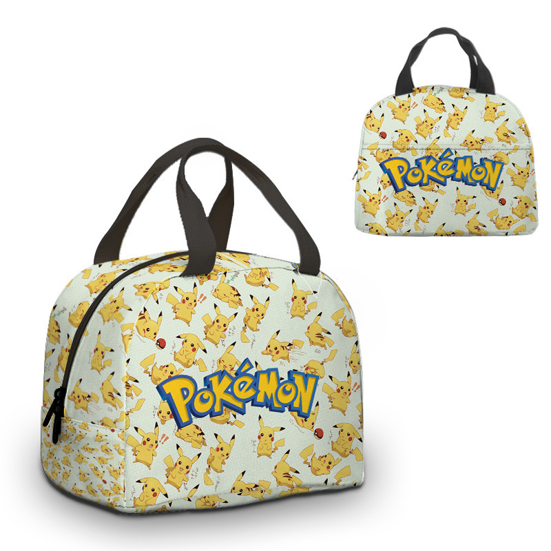 ランチバッグ ポケモン風 漫画柄 ハンドバッグ 学生用 ランチバッグ 保温バッグ アルミ箔弁当袋|undefined