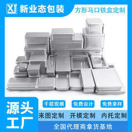 厂家直销防潮密封长方形马口铁盒定制喜糖盒茶叶糖果收纳罐可印刷