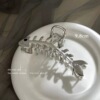 Silver big crab pin with bow, metal hairgrip, shark, sexy hairpins, hair accessory