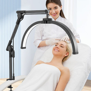 Cross-Border Dimming Eye Protection Half-Moon Lamp, Manicure Lamp, Pattern Embroidery Lamp, Tattoo Lamp, Grafting Eyelash Fill Light, Floor-Standing Beauty Lamp
