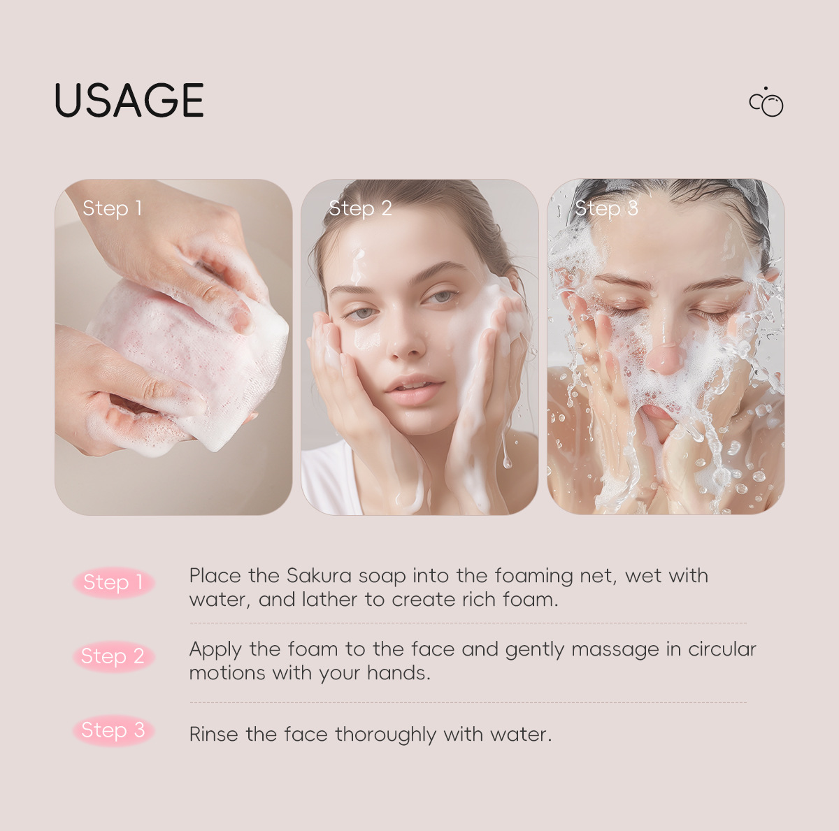 The new cross-border product LAIKOU Moisturizing and Cleaning Cherry Blossom Handmade Soap 110g is in stock and available for wholesale from the manufacturer. It comes in English packaging undefined