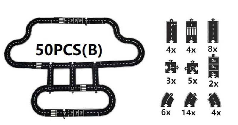 イン子供の車の高速道路スプライシングトラックパズルおもちゃ高速道路構築 PVC ソフトゴムおもちゃ|undefined