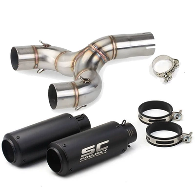 double exhaust Benali – Motorcycle exhaust pipe - double-out-d