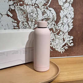 跨境新款时尚粉色水壶水杯500ml可印logo运动水壶保温杯