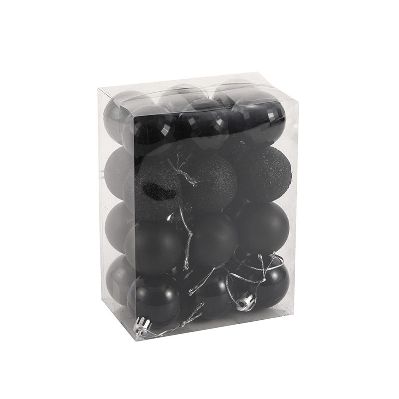 Bola de Navidad traje redondo barril caja cuadrada pintada 3cm4cm6cm decoración navideña bola colgante de Navidad bola decoración Navidad