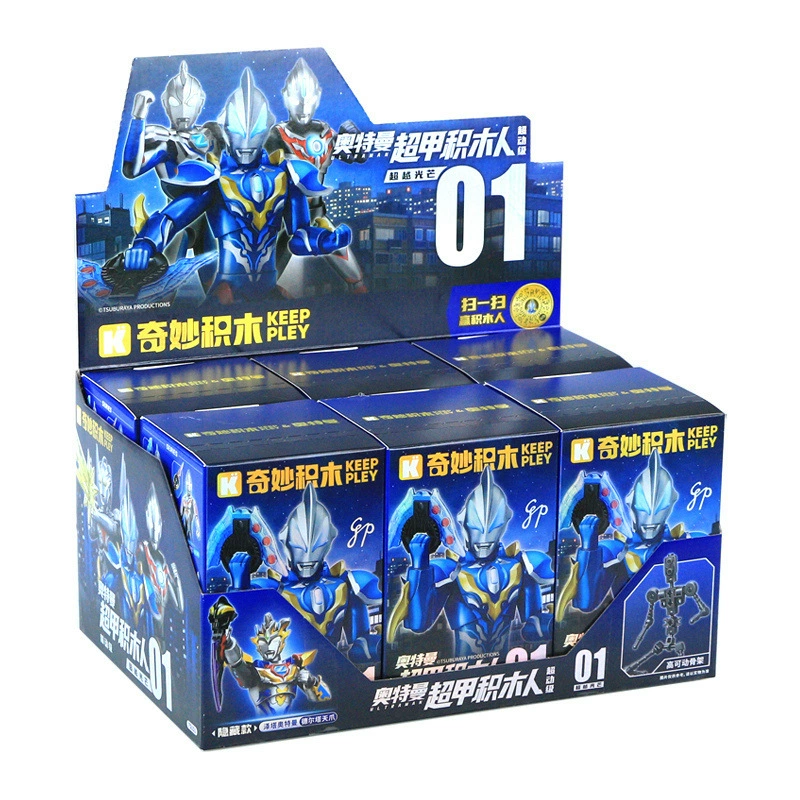 Конструкторные кубики启蒙 Ultra, Ultraman Tiga, минифигурка для мальчиков, конструктор, игрушка