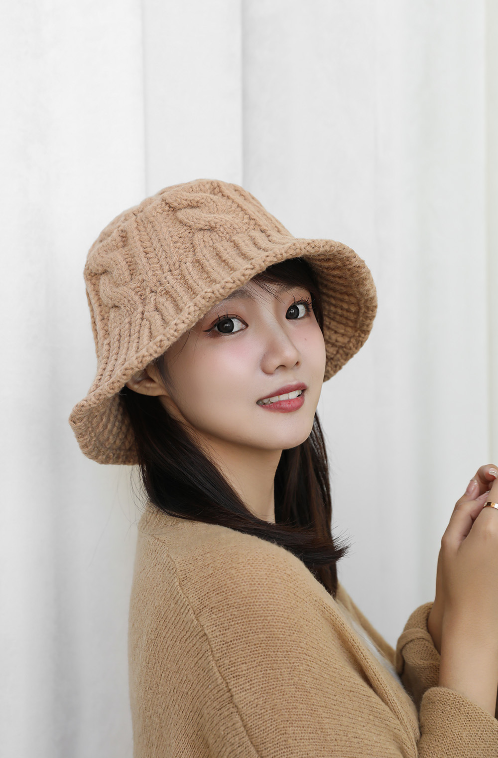 麻花渔夫帽2号女模特图