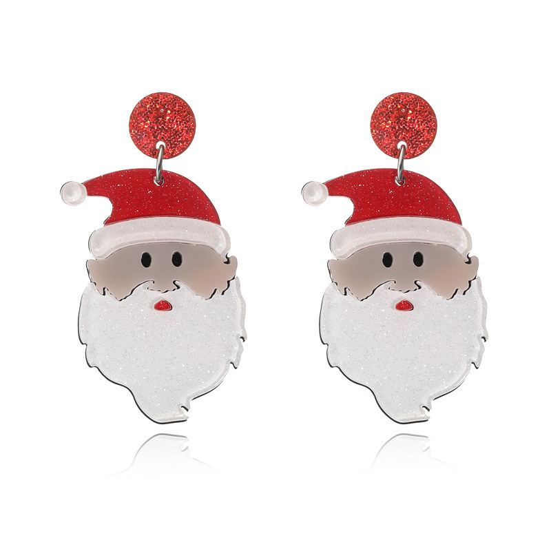 Joyas navideñas transfronterizas de Santa Claus pendientes de moda femenina pendientes navideños joyas pendientes