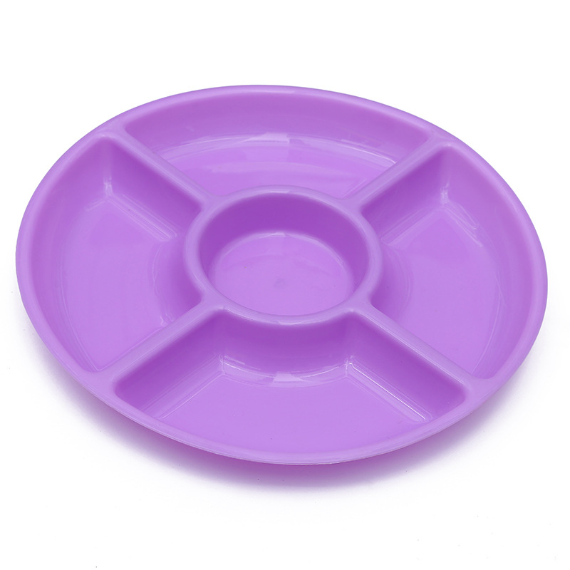 Plato de frutas con 4 compartimentos, estilo moderno