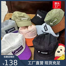 23SS Ventile Camp Cap联名防水棉鸭舌帽棒球帽拼色SUEDE VISOR S