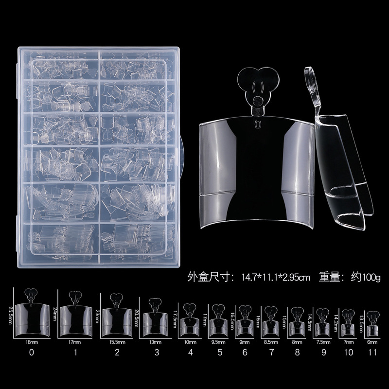 240 new transparent half-stick toe nail piece toe nail piece half-covered fake nail full-stick light nail piece