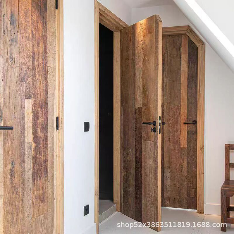 Old Elm Sliding Door B&B Hotel Interior Door Apartment Log Door Bedroom Small Apartment Wooden Door