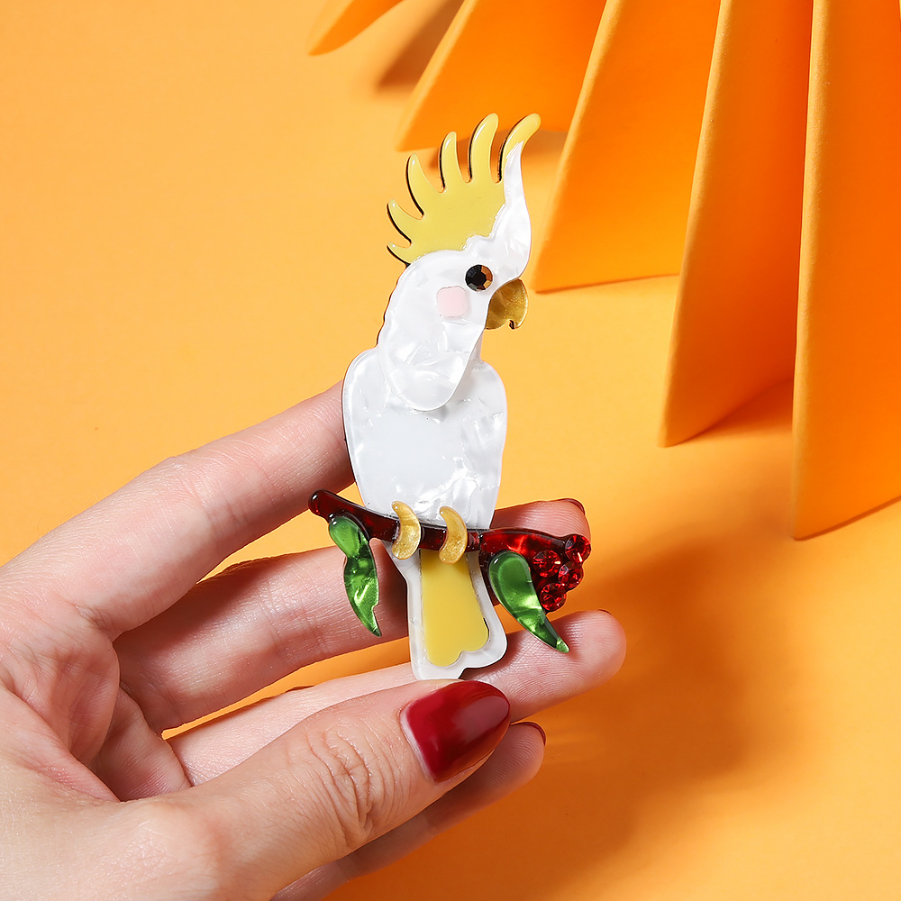 Unisex Gender Original Design Pin Parrot Arylic Stoving Varnish Unisex Brooches