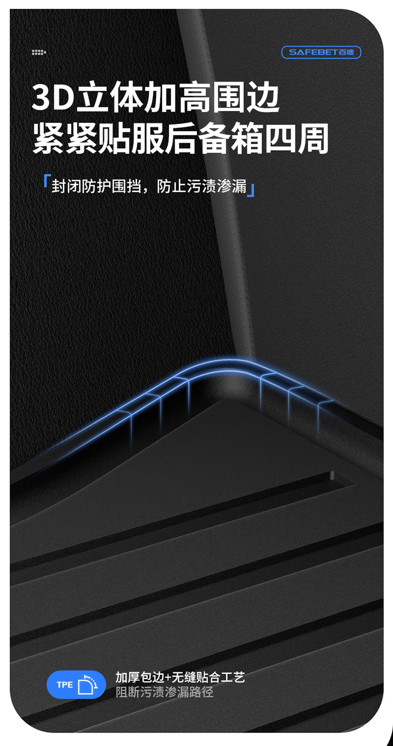 Suitable for Fang Cheng Bao Titanium 7, Titanium 3, and Leopard 5 Flash Charging Version Vehicles, All-Weather Tpe Car Trunk Mat