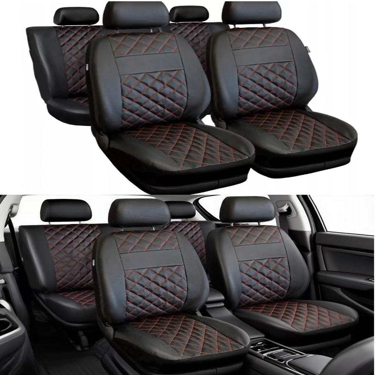 Cubierta de asiento de automóvil transfronteriza de una sola línea de cuadrícula de diamante, cubierta de asiento de automóvil de minivan, cubierta de asiento de cuatro estaciones resistente al desgaste y transpirable