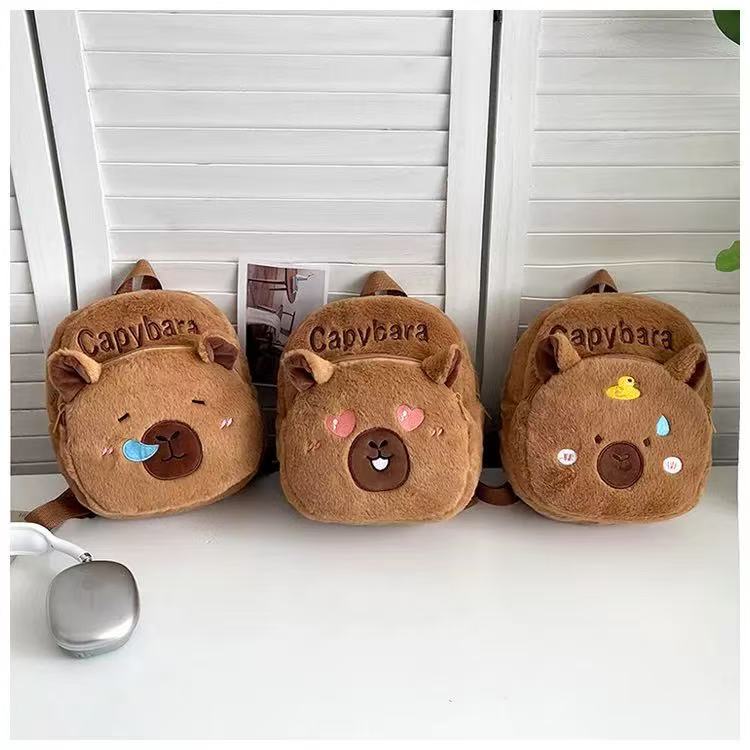 Japanese-style Katto Capibara children's schoolbags, plush toys, backpacks, cute dolls, claw machine figurines, gifts undefined