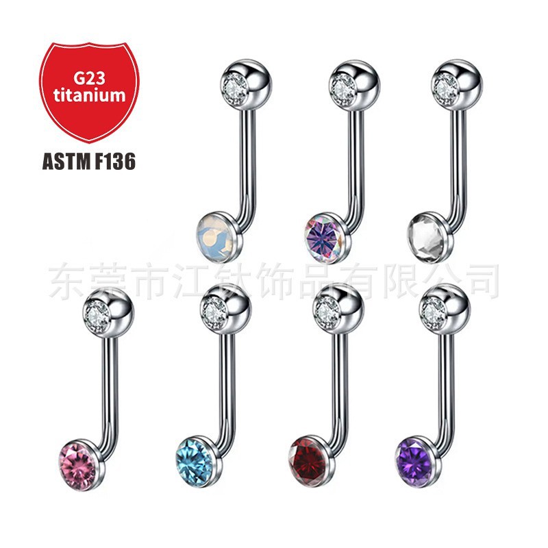 Pointed titanium steel lip stud product view