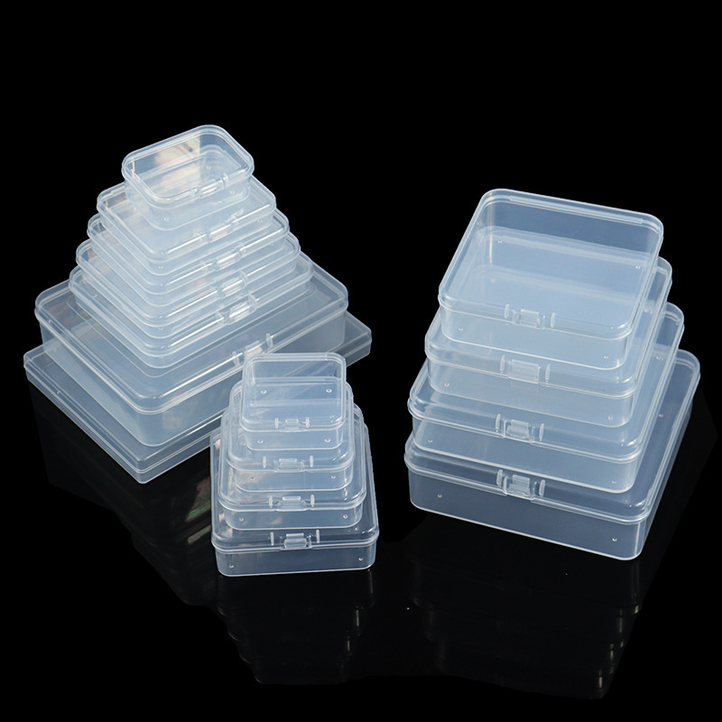Manufacturer's Spot New Heightened pp Plastic Box Rectangular Transparent Storage Parts Box Square Product Packaging Box