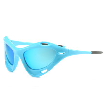 跨境新款欧美个性防风男太阳镜女Y2K猫眼户外运动骑行时尚潮墨镜