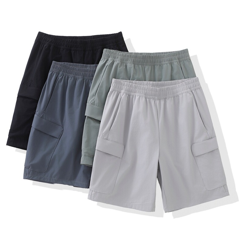 Outdoor Lightweight Cycling Work Shorts for Men, New Summer Style with Large Pockets, Sports Shorts, Cool and Quick-Dry Pants