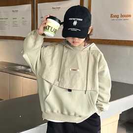 男童卫衣春秋款批发新款儿童装秋季休闲运动连帽上衣秋装男童潮牌