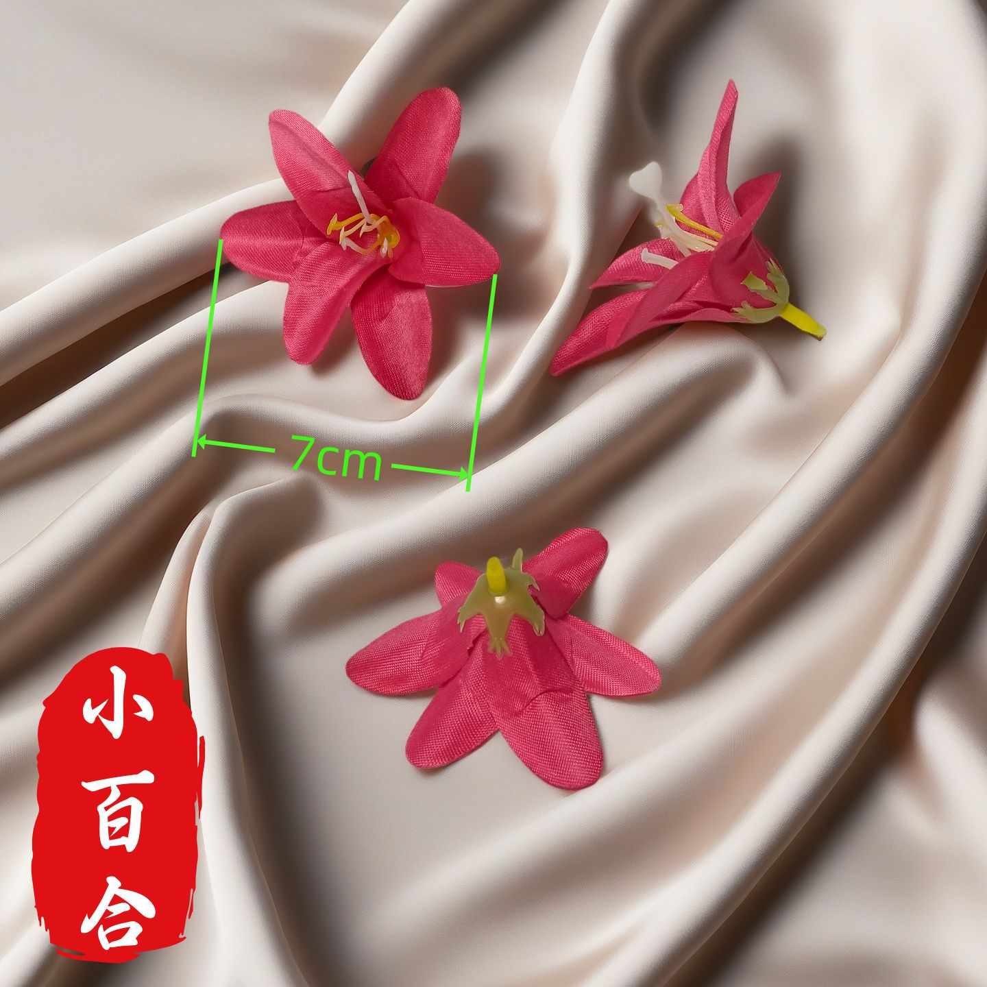 Artificial Mini Lily Flower Heads Direct from the Manufacturer for Outdoor Scene Setup, Flower Wall Arch Arrangement, and Furniture Decoration
