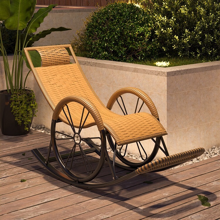 Lazy Rocking Chair for Home Use, Adult Leisure Chair, Recliner for Nap, Folding Rattan Chair for the Elderly, Balcony Leisure Chair Lazy Rocking Chair for Home Use, Adult Leisure Chair, Recliner for Nap, Folding Rattan Chair for the Elderly, Balcony Leisure Chair