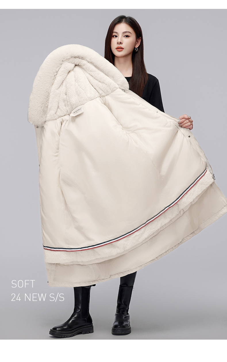 Dames parka jas 3-in-1 winterjas met capuchon en tailleceintuur_voghion.com